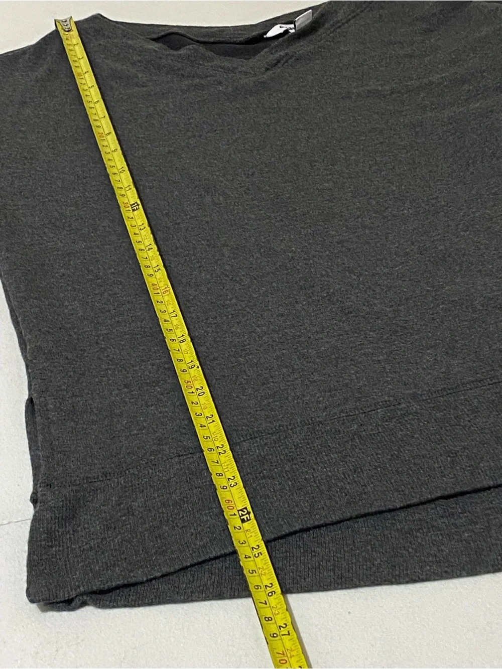 Athleta Charcoal Gray V-Neck Pullover Long Sleeve Sweatshirt Size S